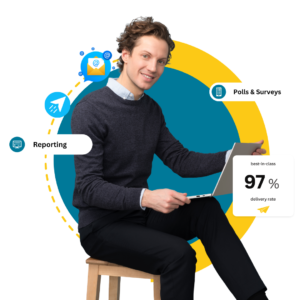 Man sending emails with high delivery rate