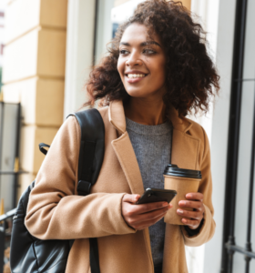 Customer giving a review