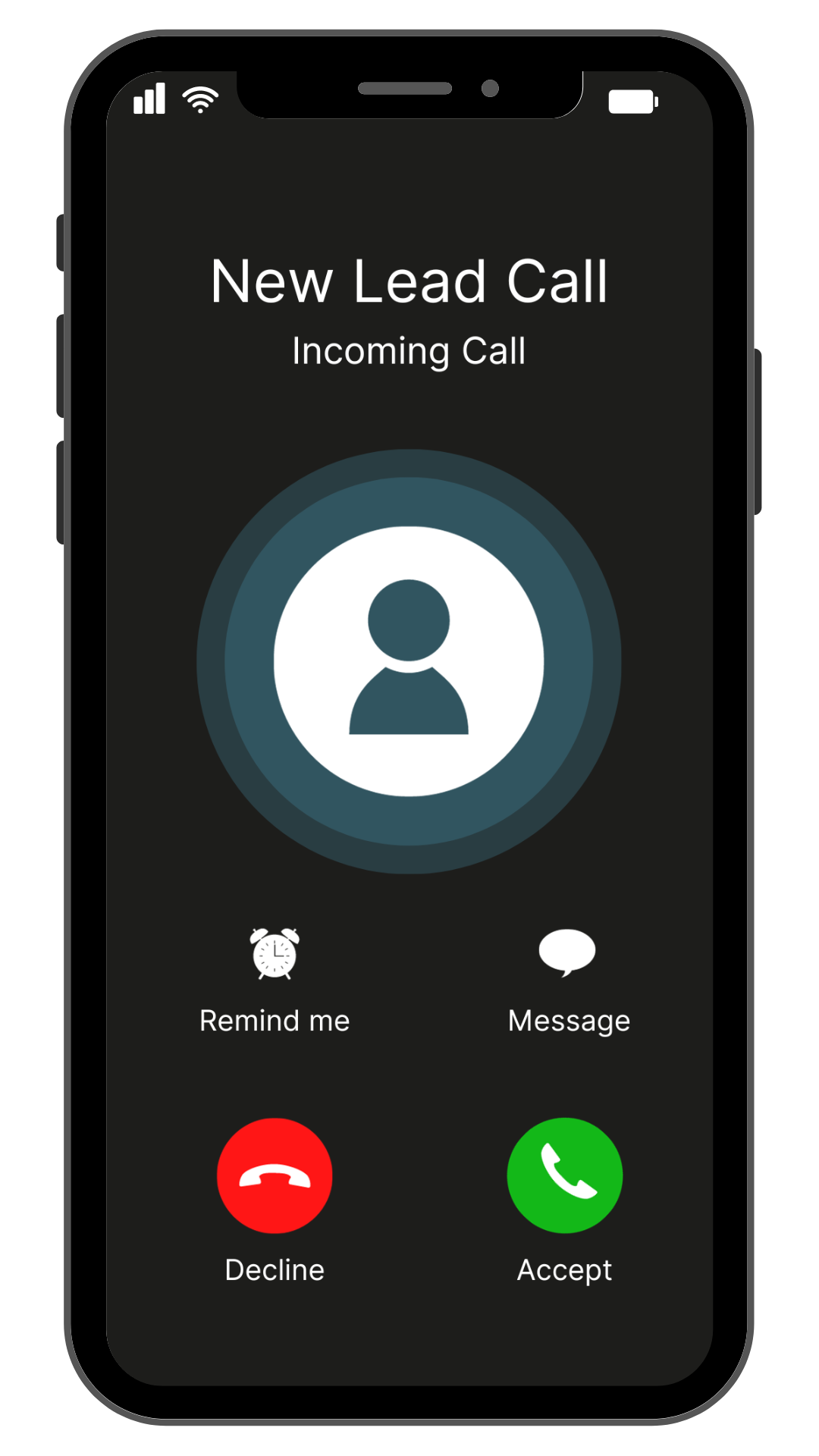 New phone call from hot lead
